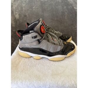 Jordan 6 Rings Light Graphite Black Red Yellow 322992-022 Mens Size 11.5